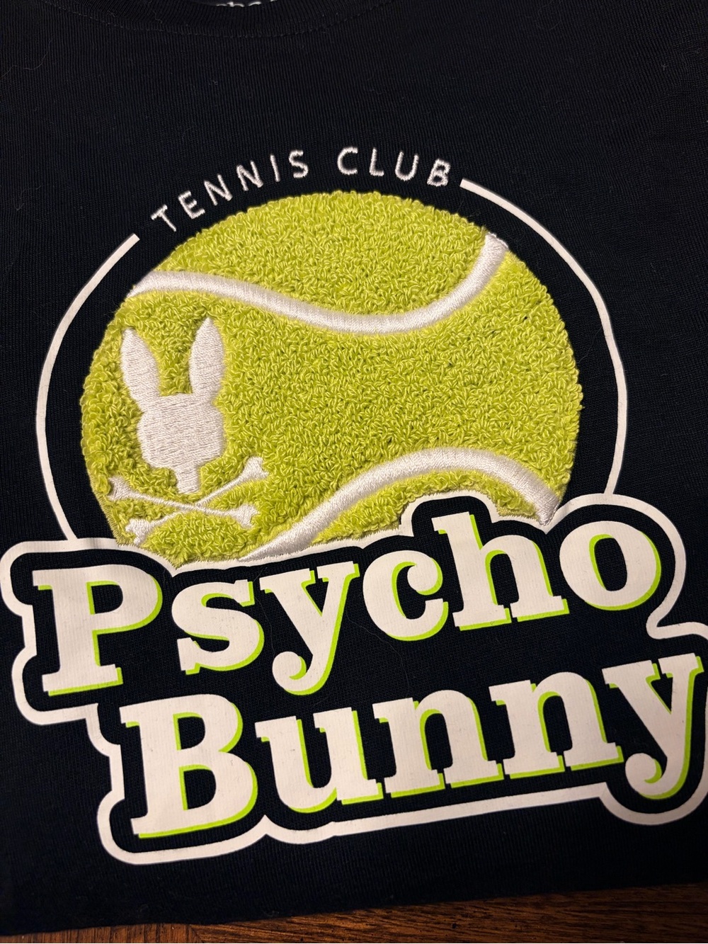 Psycho Bunny Black Tee with White Logo Label